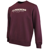 J.Lindeberg Golf Jumper - Alpha Graphic Crew Neck - Winetasting AW26