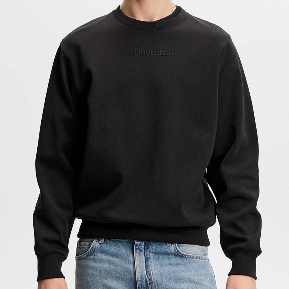 J.Lindeberg Golf Jumper - Club Crew Neck - Black SS26