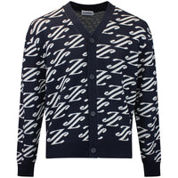 J.Lindeberg Golf Jumper - Denny Jacquard Cardigan - JL Navy AW26
