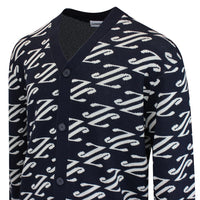 J.Lindeberg Golf Jumper - Denny Jacquard Cardigan - JL Navy AW26