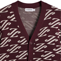 J.Lindeberg Golf Jumper - Denny Jacquard Cardigan - Winetasting AW26