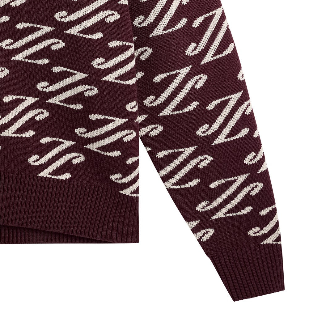 J.Lindeberg Golf Jumper - Denny Jacquard Cardigan - Winetasting AW26