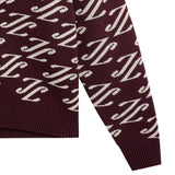 J.Lindeberg Golf Jumper - Denny Jacquard Cardigan - Winetasting AW26