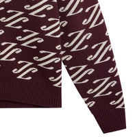 J.Lindeberg Golf Jumper - Denny Jacquard Cardigan - Winetasting AW26