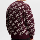 J.Lindeberg Golf Jumper - Denny Jacquard Cardigan - Winetasting AW26