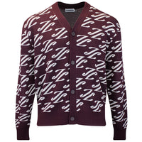 J.Lindeberg Golf Jumper - Denny Jacquard Cardigan - Winetasting AW26