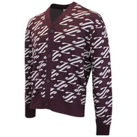 J.Lindeberg Golf Jumper - Denny Jacquard Cardigan - Winetasting AW26