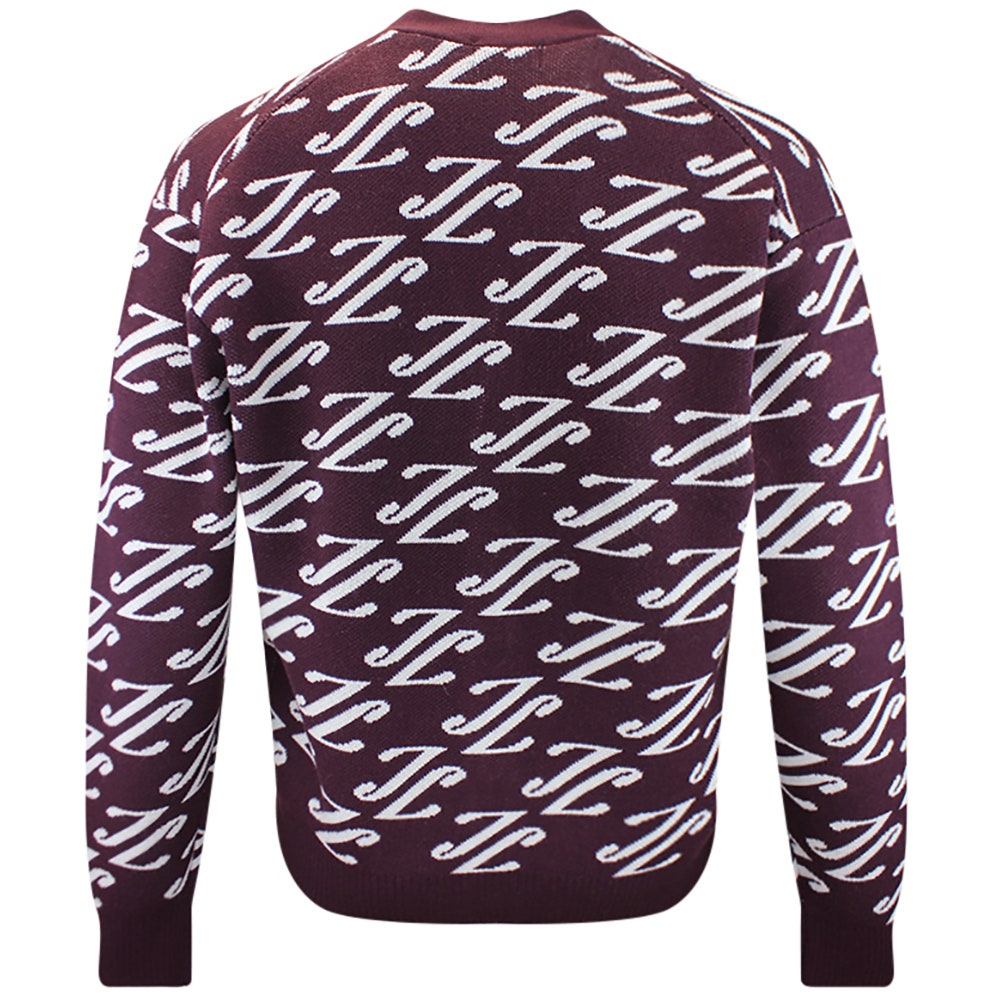 J.Lindeberg Golf Jumper - Denny Jacquard Cardigan - Winetasting AW26