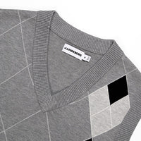 J.Lindeberg Golf Jumper - DP FOG Anton Knit Vest - Grey Argyle AW26