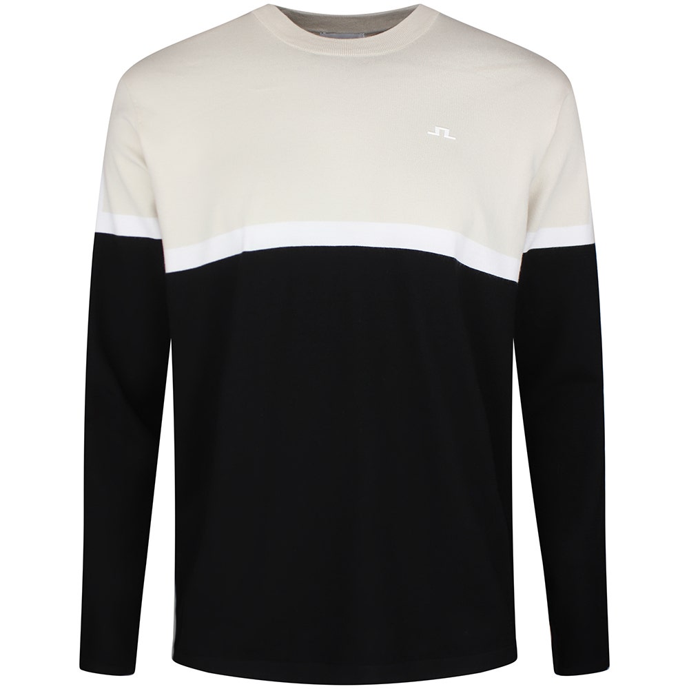 J.Lindeberg Golf Jumper - Emrik Knitted Crew - Black SS26