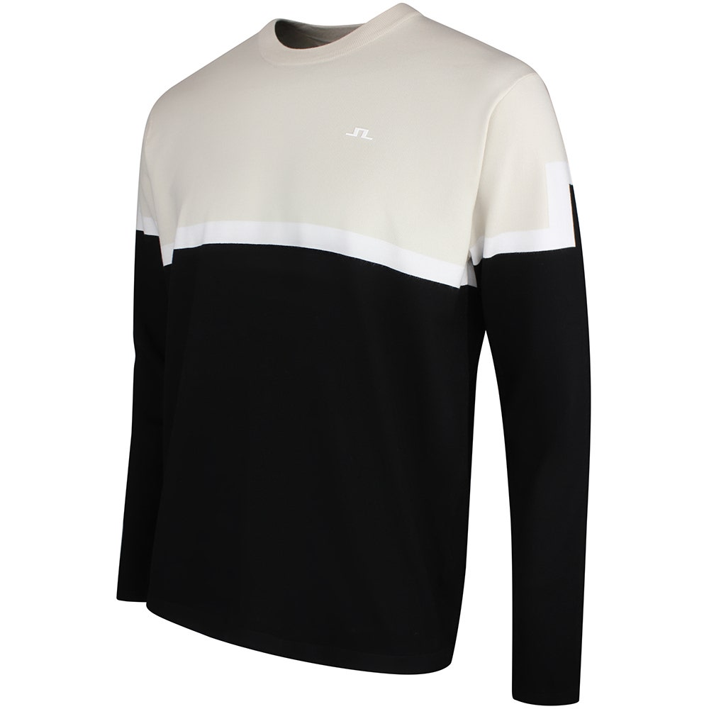 J.Lindeberg Golf Jumper - Emrik Knitted Crew - Black SS26