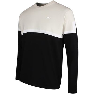 J.Lindeberg Golf Jumper - Emrik Knitted Crew - Black SS26