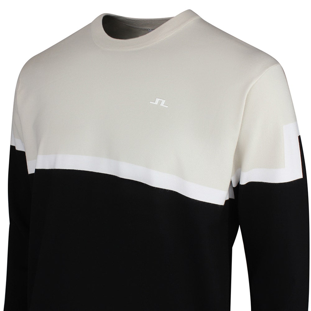 J.Lindeberg Golf Jumper - Emrik Knitted Crew - Black SS26