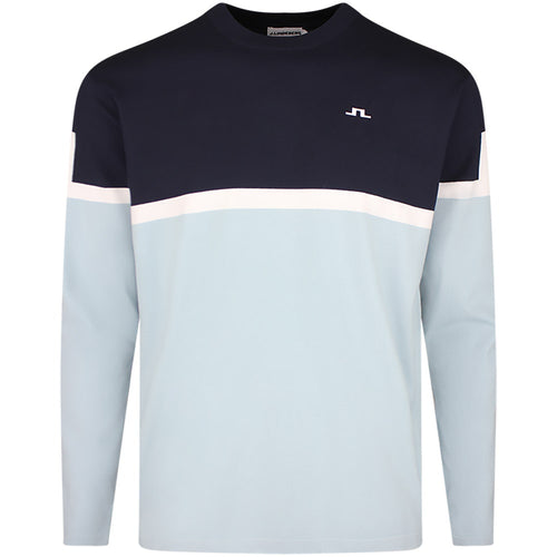 J.Lindeberg Golf Jumper - Emrik Knitted Crew - Forget-Me-Not SS26
