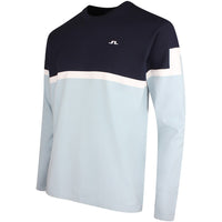 J.Lindeberg Golf Jumper - Emrik Knitted Crew - Forget-Me-Not SS26