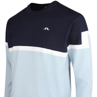 J.Lindeberg Golf Jumper - Emrik Knitted Crew - Forget-Me-Not SS26
