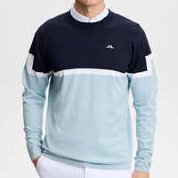 J.Lindeberg Golf Jumper - Emrik Knitted Crew - Forget-Me-Not SS26