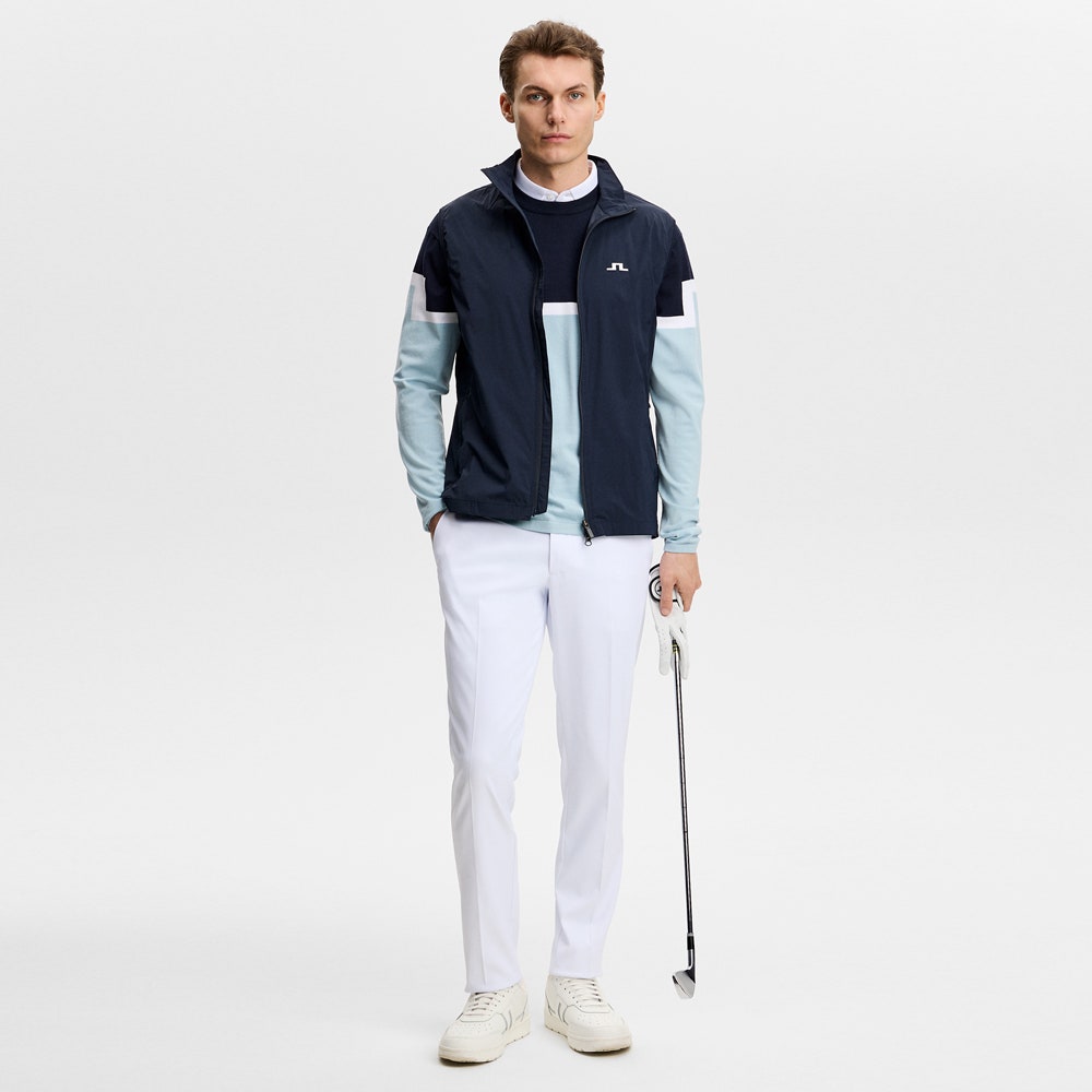 J.Lindeberg Golf Jumper - Emrik Knitted Crew - Forget-Me-Not SS26