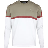J.Lindeberg Golf Jumper - Emrik Knitted Crew - White SS26