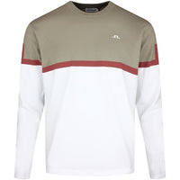 J.Lindeberg Golf Jumper - Emrik Knitted Crew - White SS26