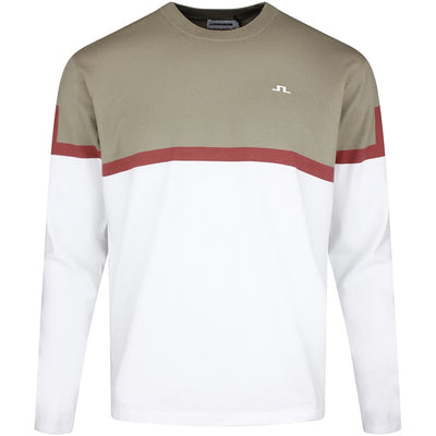 J.Lindeberg Golf Jumper - Emrik Knitted Crew - White SS26