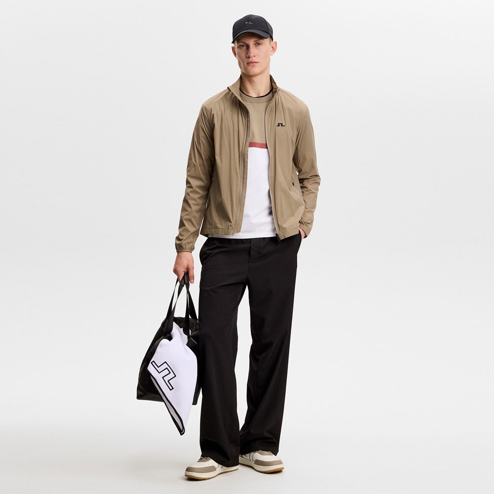 J.Lindeberg Golf Jumper - Emrik Knitted Crew - White SS26