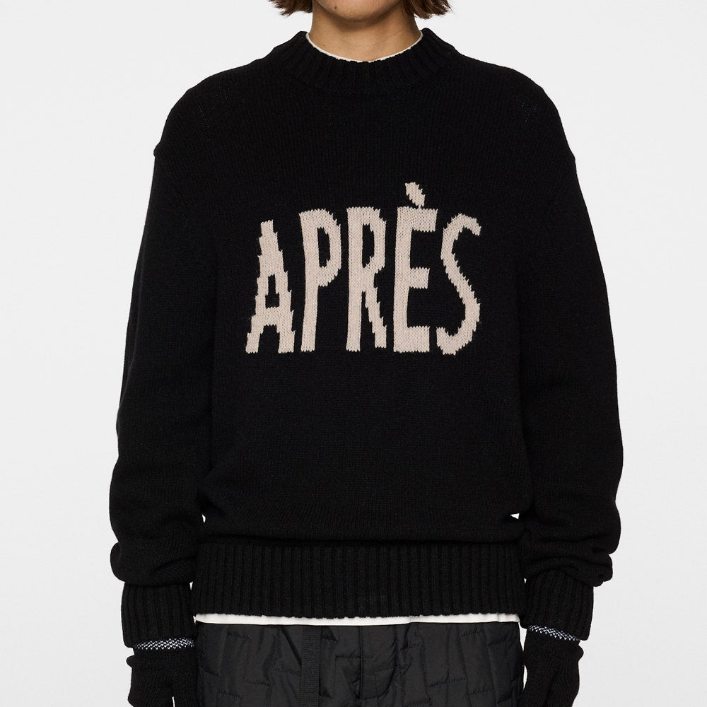 J.Lindeberg Golf Jumper - Fabian Après Golf Crew Neck - Black PS26