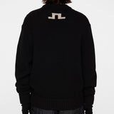 J.Lindeberg Golf Jumper - Fabian Après Golf Crew Neck - Black PS26