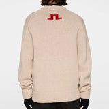J.Lindeberg Golf Jumper - Fabian Après Golf Crew Neck - Moonbeam PS26