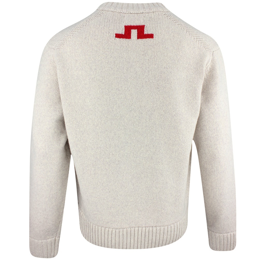 J.Lindeberg Golf Jumper - Fabian Après Golf Crew Neck - Moonbeam PS26