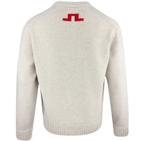 J.Lindeberg Golf Jumper - Fabian Après Golf Crew Neck - Moonbeam PS26