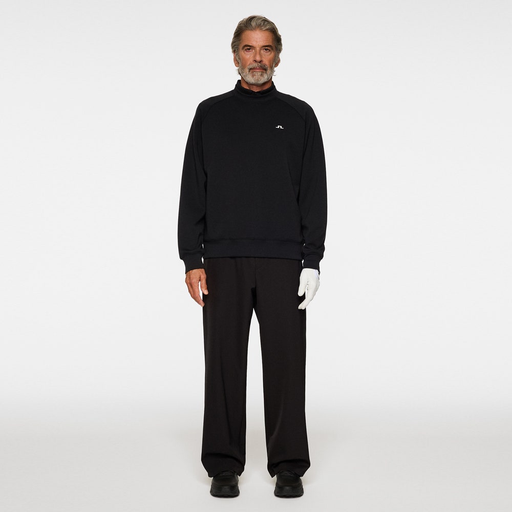 J.Lindeberg Golf Jumper - Finn Crew Neck - Black PS26
