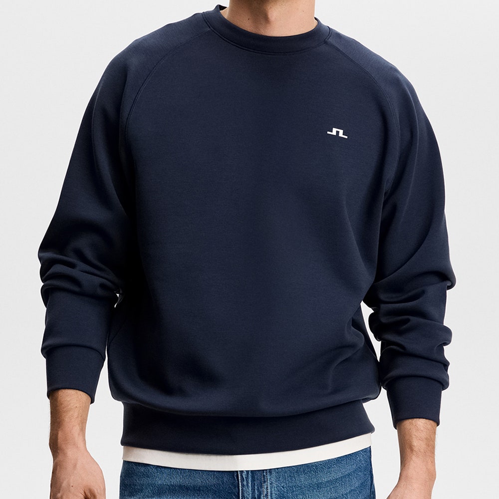 J.Lindeberg Golf Jumper - Finn Crew Neck - JL Navy SS26