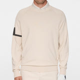 J.Lindeberg Golf Jumper - Heath Tech Knit Crew - Moonbeam AW25