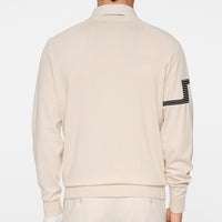 J.Lindeberg Golf Jumper - Heath Tech Knit Crew - Moonbeam AW25