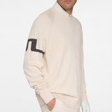 J.Lindeberg Golf Jumper - Heath Tech Knit Crew - Moonbeam AW25