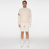 J.Lindeberg Golf Jumper - Heath Tech Knit Crew - Moonbeam AW25