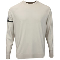 J.Lindeberg Golf Jumper - Heath Tech Knit Crew - Moonbeam AW25