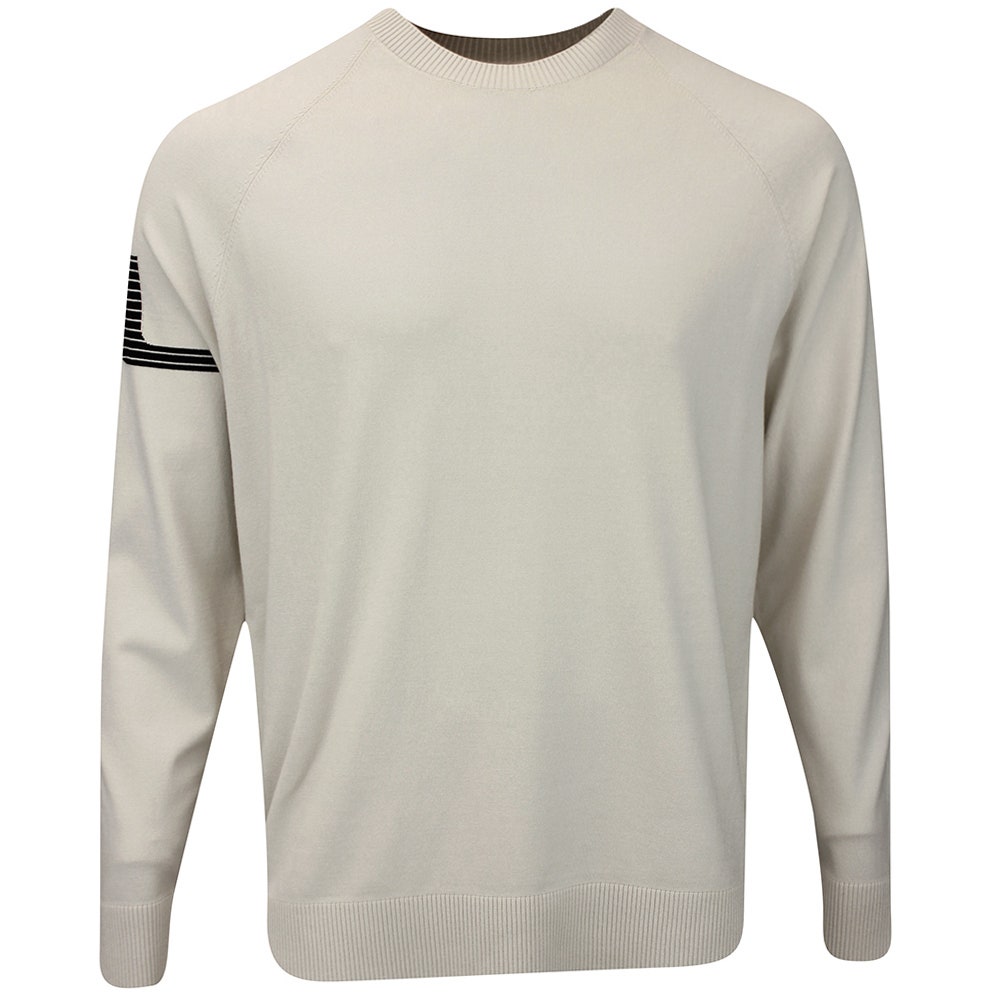 J.Lindeberg Golf Jumper - Heath Tech Knit Crew - Moonbeam AW25