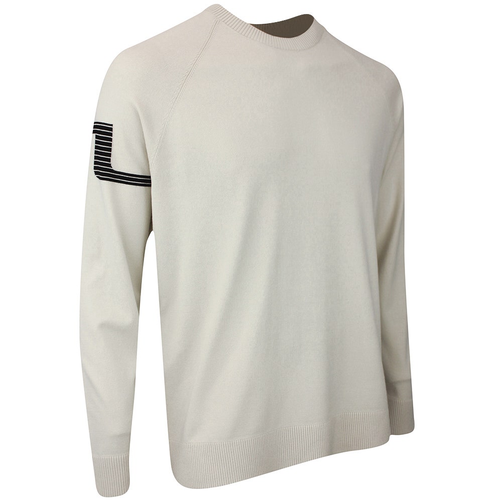 J.Lindeberg Golf Jumper - Heath Tech Knit Crew - Moonbeam AW25