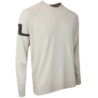 J.Lindeberg Golf Jumper - Heath Tech Knit Crew - Moonbeam AW25