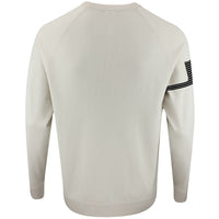 J.Lindeberg Golf Jumper - Heath Tech Knit Crew - Moonbeam AW25