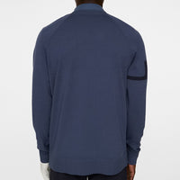 J.Lindeberg Golf Jumper - Heath Tech Knit Crew - Vintage Indigo AW25
