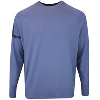 J.Lindeberg Golf Jumper - Heath Tech Knit Crew - Vintage Indigo AW25