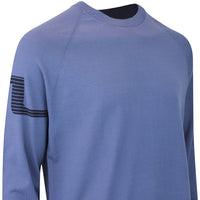J.Lindeberg Golf Jumper - Heath Tech Knit Crew - Vintage Indigo AW25