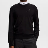 J.Lindeberg Golf Jumper - Henry Knitted Crew Neck - Black AW26