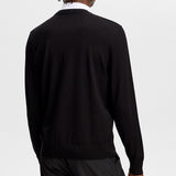J.Lindeberg Golf Jumper - Henry Knitted Crew Neck - Black AW26