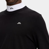 J.Lindeberg Golf Jumper - Henry Knitted Crew Neck - Black AW26