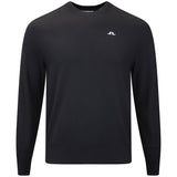 J.Lindeberg Golf Jumper - Henry Knitted Crew Neck - Black AW26