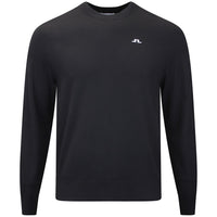 J.Lindeberg Golf Jumper - Henry Knitted Crew Neck - Black AW26